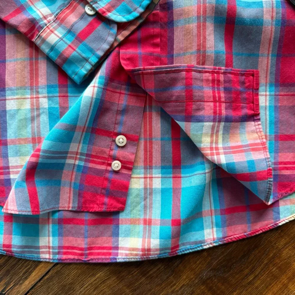 Alan Flusser Plaid Dress Shirt‎ Vintage - Old Label!